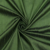 Moss Green Silk Dupioni Curtain Panels