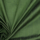 Moss Green Silk Dupioni Curtain Panels