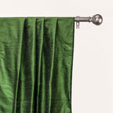 Moss Green Silk Dupioni Curtain Panels