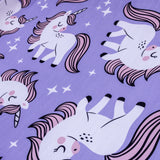 Unicorn Kids Lavender Printed Cotton Curtain Panels