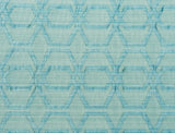 Aqua Blue Jacquard Fabric By The Metre