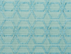 Aqua Blue Jacquard Fabric By The Metre