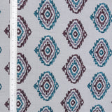 Burgundy Teal Damask Jacquard Weave Textured Curtain Panels