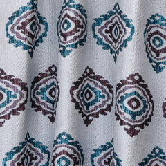 Burgundy And Teal Jacquard Fabric By The Metre
