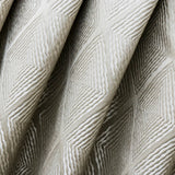 Greyish Beige Textured Diamonds Jacquard Curtain Panels