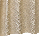 Beige Mosaics Textured Foil Printed Jacquard Curtain Panels