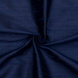 Navy Blue Pure Silk Dupioni Curtain Panels
