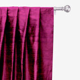 Dark Fuchsia Pink Pure Silk Dupioni Curtain Panels