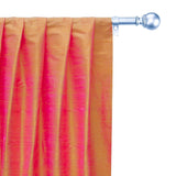 Gold & Pink Pure Silk Dupioni Curtain Panels