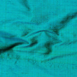 Turquoise Green Pure Silk Dupioni Curtain Panels
