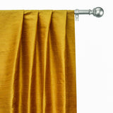 Golden Yellow Pure Silk Dupioni Curtain Panels