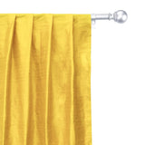 Bright Yellow Pure Silk Dupioni Curtain Panels