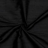 Black Pure Silk Dupioni Curtain Panels