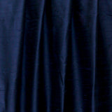 Navy Blue Pure Silk Dupioni Curtain Panels