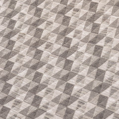Beige Triangles Jacquard Velvet Fabric By The Metre