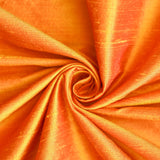 Saffron Orange Silk Dupioni Curtain Panels