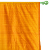 Saffron Orange Silk Dupioni Curtain Panels