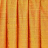 Saffron Orange Silk Dupioni Curtain Panels