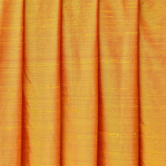 Saffron Orange Silk Dupioni Curtain Panels