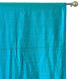 Ocean Blue Silk Dupioni Curtain Panels