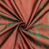 Red & Green Silk Dupioni Curtain Panels