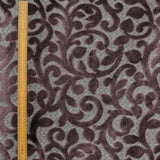 Dark Brown Velvet Flower Jacquard Velvet Curtain Panels