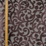 Brown Jacquard Velvet Flower Jacquard Velvet Fabric By The Metre