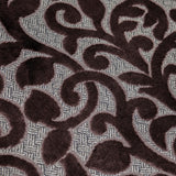 Brown Jacquard Velvet Flower Jacquard Velvet Fabric By The Metre