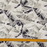 Abstract Triangles Printed Cotton Embroidery Curtain Panels