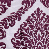 Purple Damask Burntout Velvet Curtain Panels