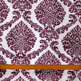 Purple Damask Burntout Velvet Curtain Panels
