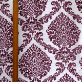 Purple Damask Burntout Velvet Curtain Panels
