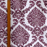 Purple Burntout Velvet Fabric By The Metre