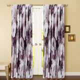Dreamy Roses Purple, Maroon Printed Cotton Curtain Panels