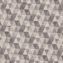 Beige Triangles Jacquard Velvet Fabric By The Metre