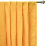 Bright Saffron Yellow Silk Dupioni Curtain Panels