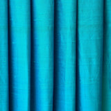 Ocean Blue Silk Dupioni Curtain Panels