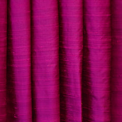 Dark Fuchsia Pink Silk Dupioni Curtain Panels
