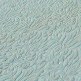 Teal Floral Damask Jacquard Weave Curtain Panels