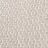 Cream Hexagon Geometric Jacquard Weaved Curtain Panels
