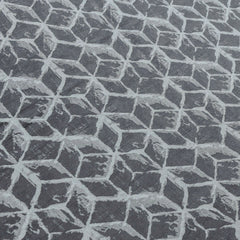 Gray Blocks Jacquard Fabric By The Metre