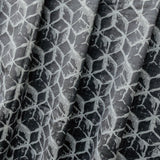 Shaded of Gray Blocks Jacquard Weave Curtain Panels