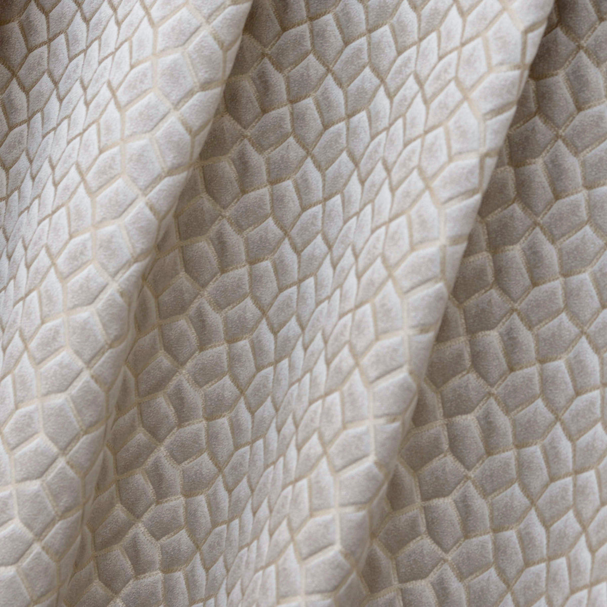 Gray Hexagon Jacquard Fabric By The Metre