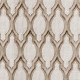 Beige Ogee Geometric Jacquard Weave Curtain Panels