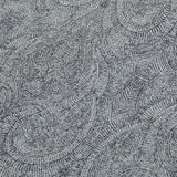 Gray Ancient Damask Jacquard Weave Curtain Panels