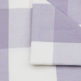 Light Purple N Ivory Gingham Checks Cotton Curtain Panels