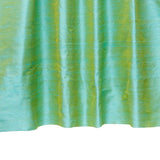 Sea Blue & Gold Silk Dupioni Curtain Panels