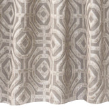 Beige Eternity Geometric Jacquard Weave Curtain Panels
