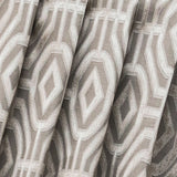 Beige Eternity Geometric Jacquard Weave Curtain Panels