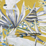 White Parrots Cotton Fabric By The Metre